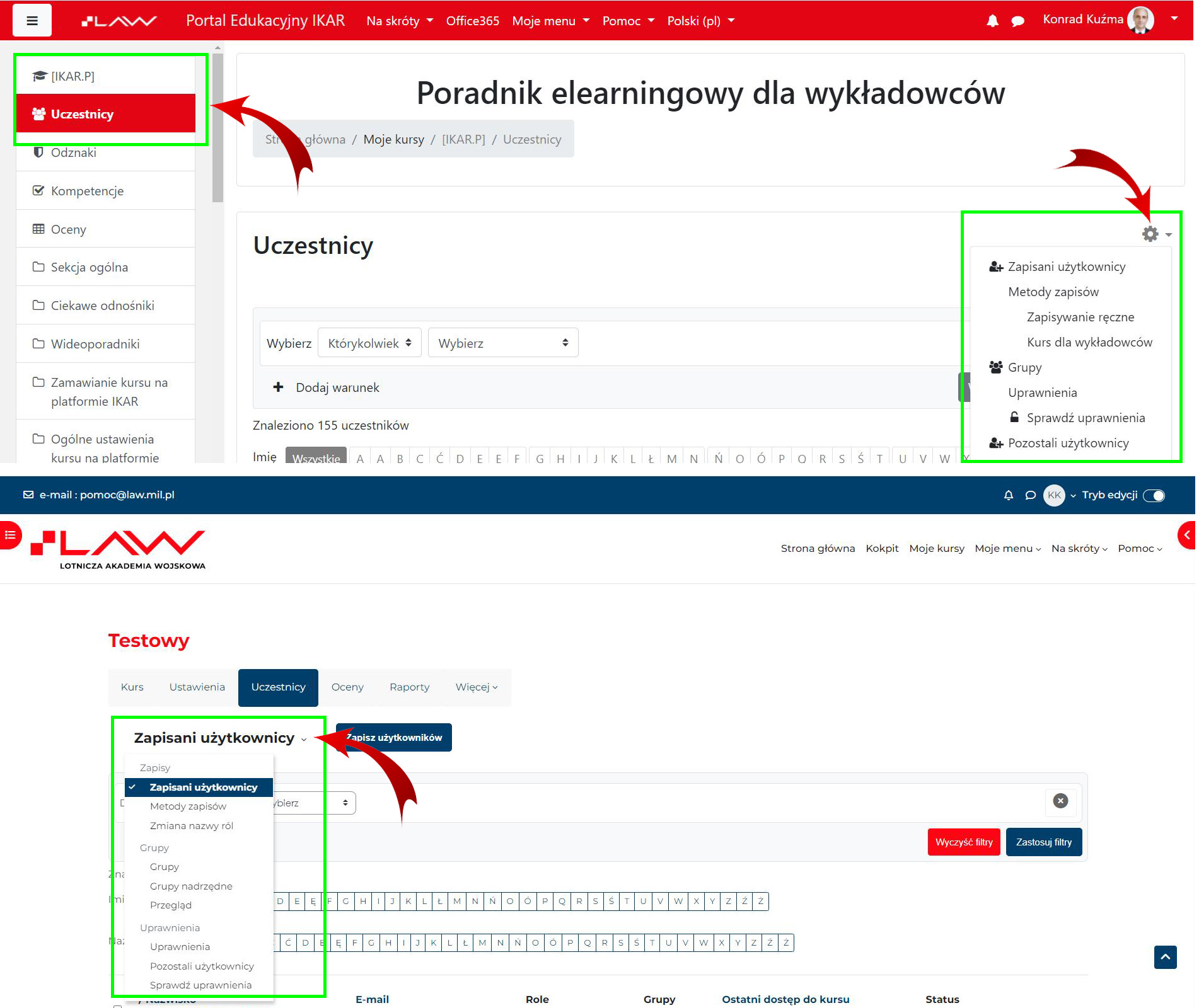 Zapisani użytkownicy